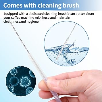 Milk Hose Fully Automatic Coffee Machine Silicone Hose 3x Replacement + HP1 Connection Nipple - Compatible with Jura Coffee Machine Devices
