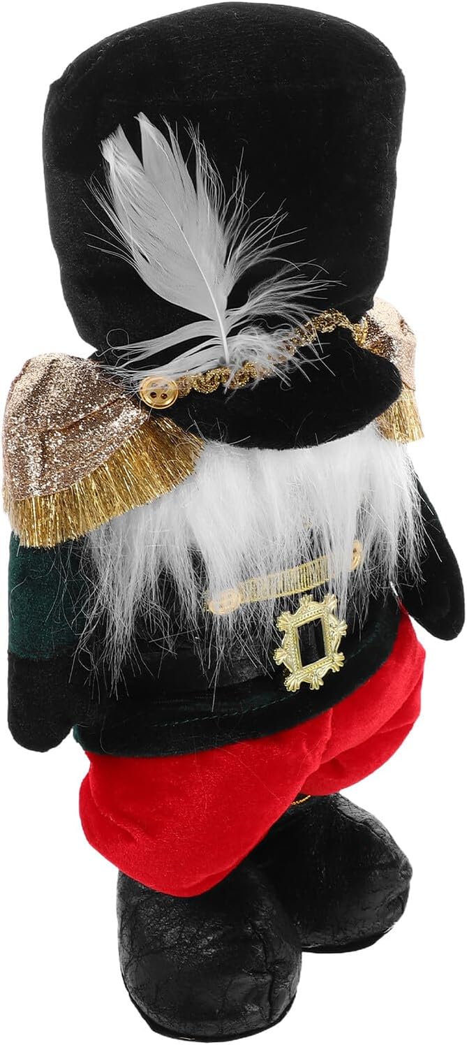 Toyvian Faceless Extendable Christmas Nutcracker Soldier Figurine Green Walnut Soldier Ornament Holiday Tabletop Decoration
