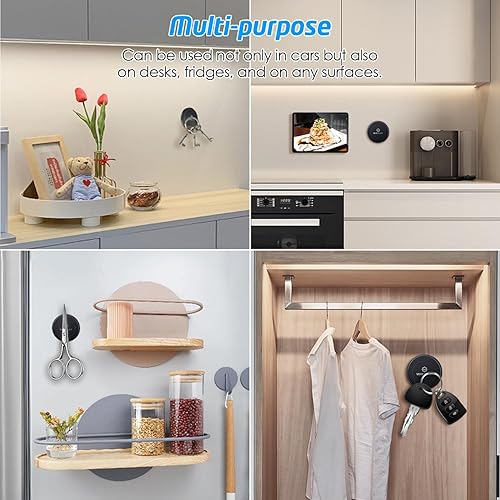 Miniatura 3 de WixGear Soporte magnético universal para tablero de instrumentos (2 unidades) para teléfonos celulares y mini tabletas con tecnología Fast