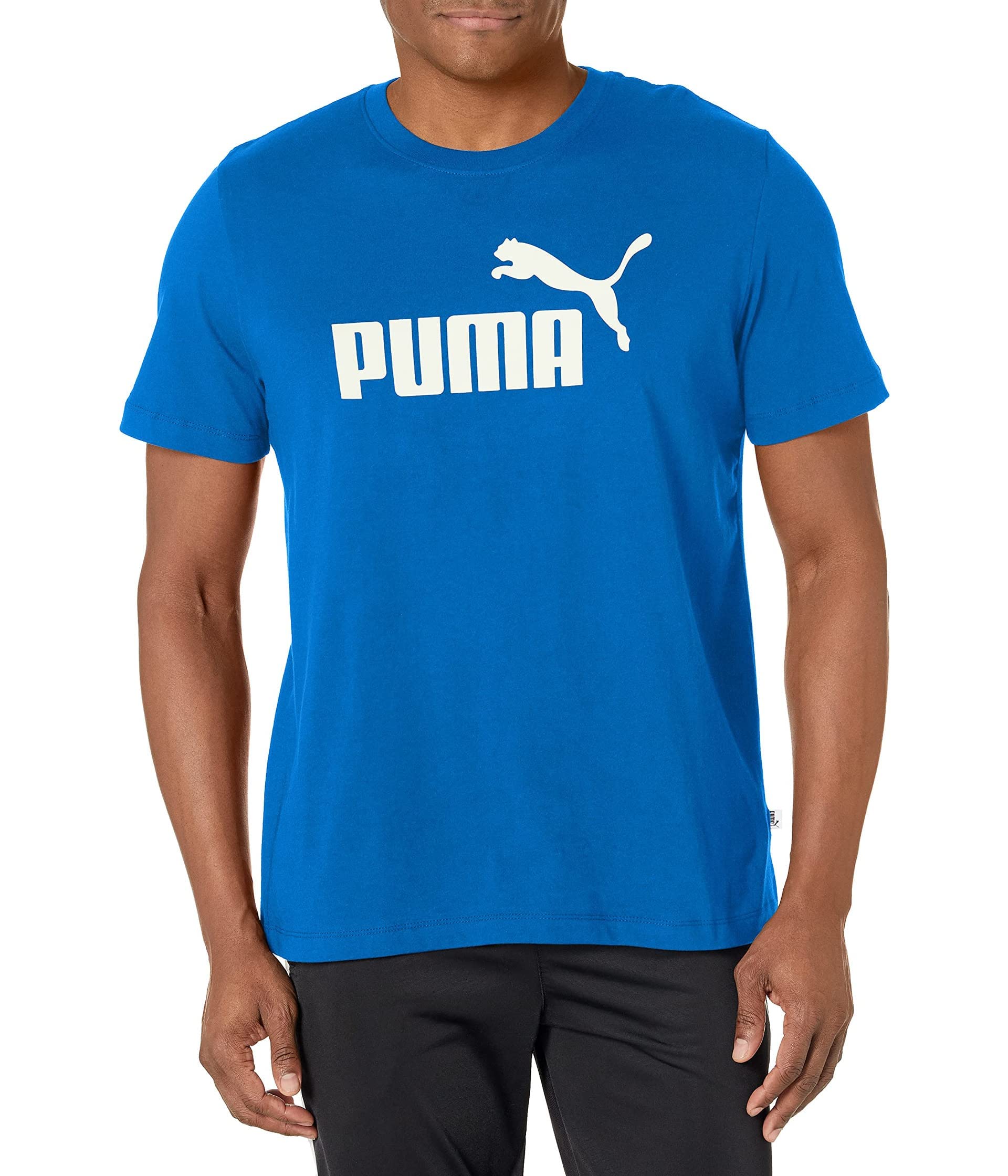 T-shirt Puma bleu royal taille L pour homme avec logo - 3