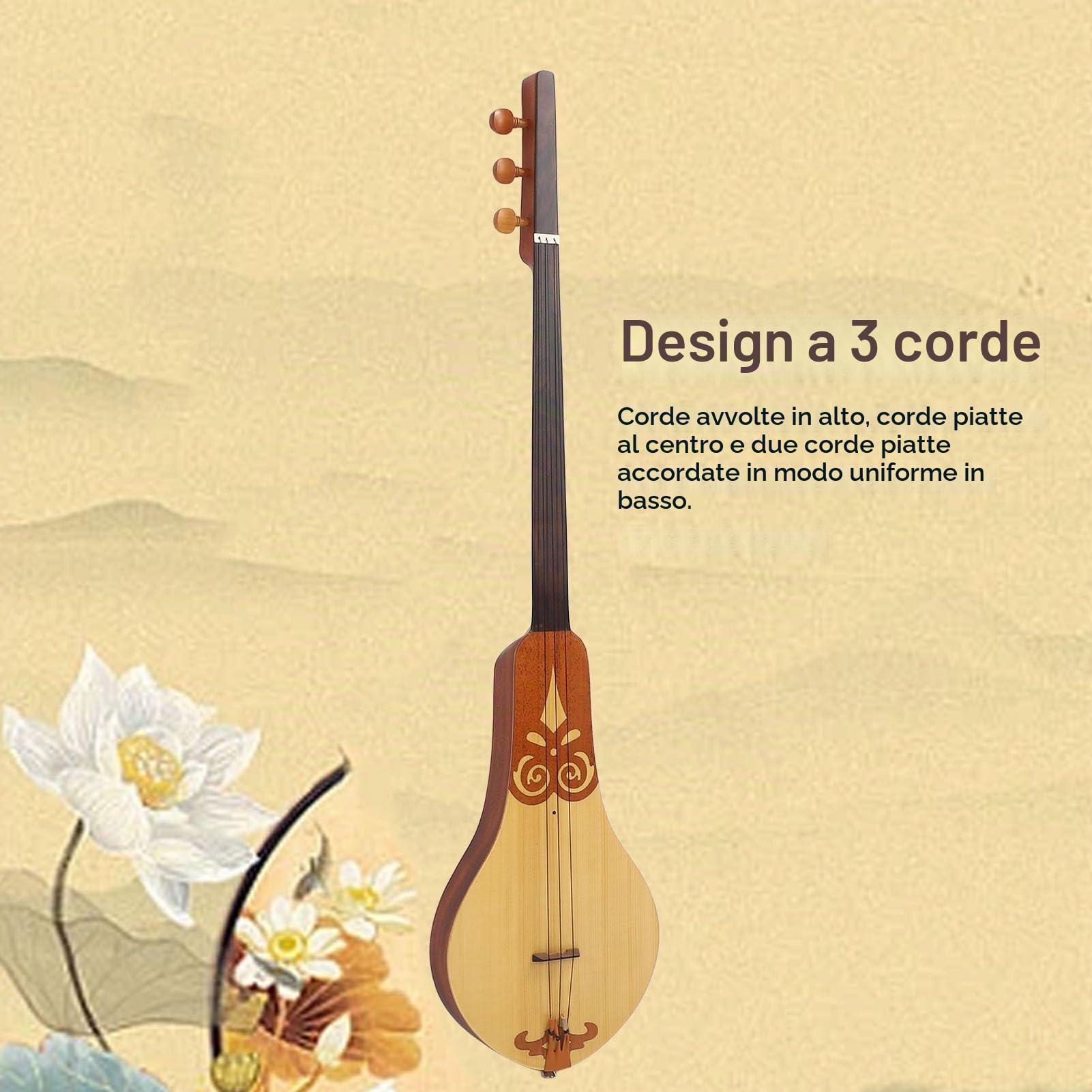 Strumento Musicale Sanxian, Shamisen del Giappone per le Prestazioni Pratiche