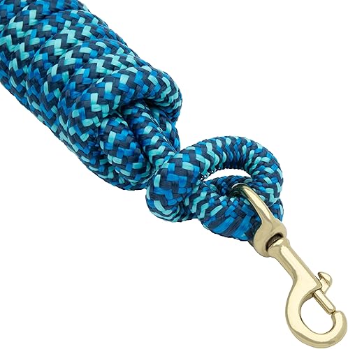 Miniatura 4 de Weaver Leather Poly - Correa vaquera con broche de presión, 5/8" x 10', azul marino/azul real/turquesa