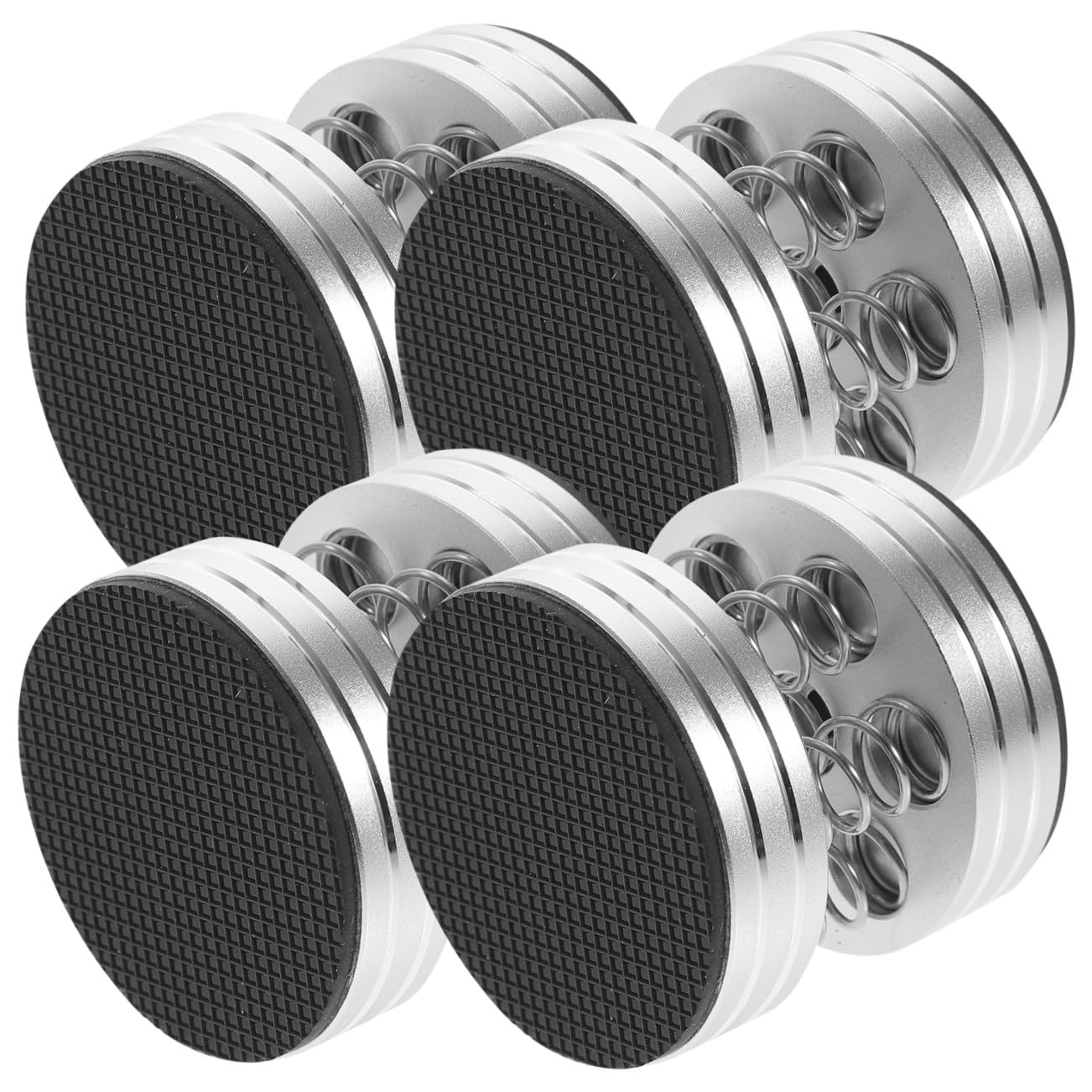YARNOW 4 Pezzi Piedini Isolanti per Diffusori Acustici, Supporti Antivibrazione in Lega di Alluminio e Acciaio, Facili da Installare