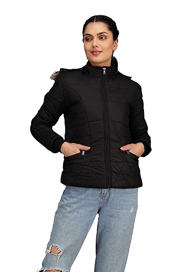 Girls Shopping Women Regular Hooded Beige Bomber jacket