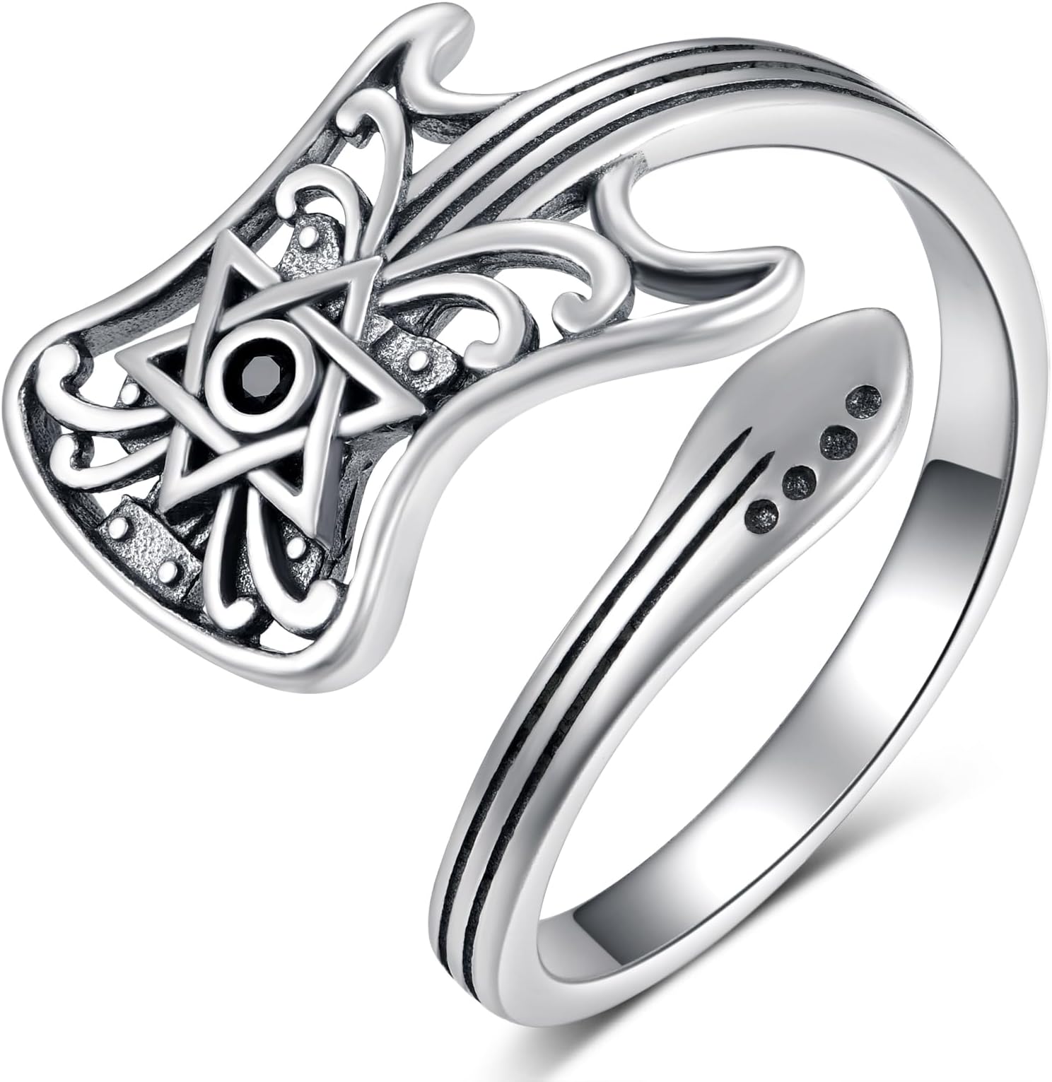 Open Ring for Women Sterling Silver Thumb Ring Spoon Ring for Women