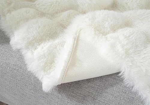 Miniatura 6 de Insun Fundas de felpa suave y gruesa para sofá, fundas lavables de piel sintética de una pieza, fundas protectoras para muebles de invierno, fundas