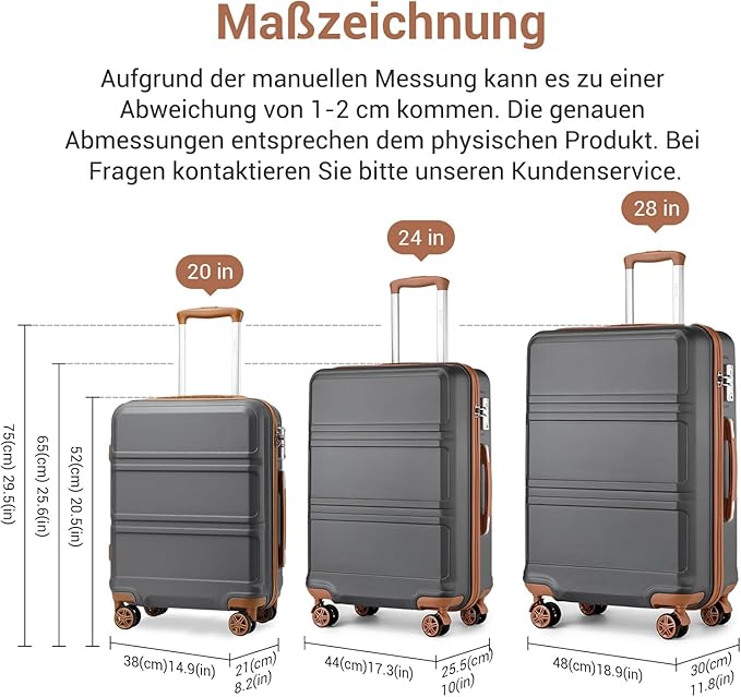 KONO Koffer Trolley Reisekoffer