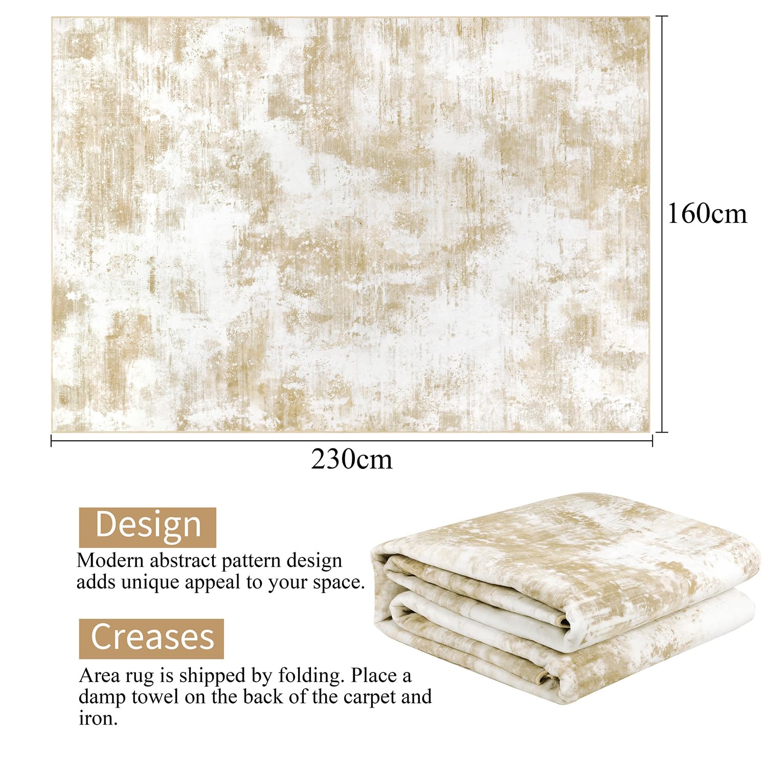 AGACLI - Laagpolig vloerkleed - Grijs - 160 x 230 cm - Koeienhuid leer