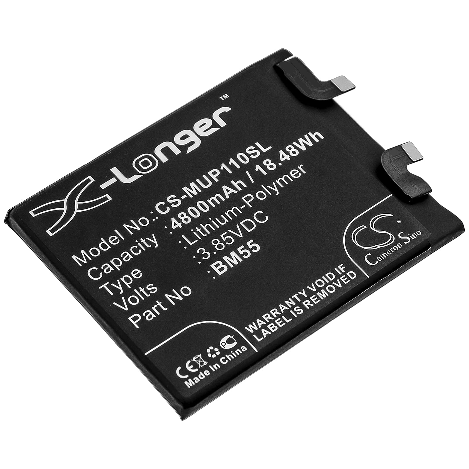 4800mAh/3.85V Battery Replacement for XIA0M1 M2102K1AC, Mi 11 Pro 5G, Mi 11 Ultra, P/N: BM55