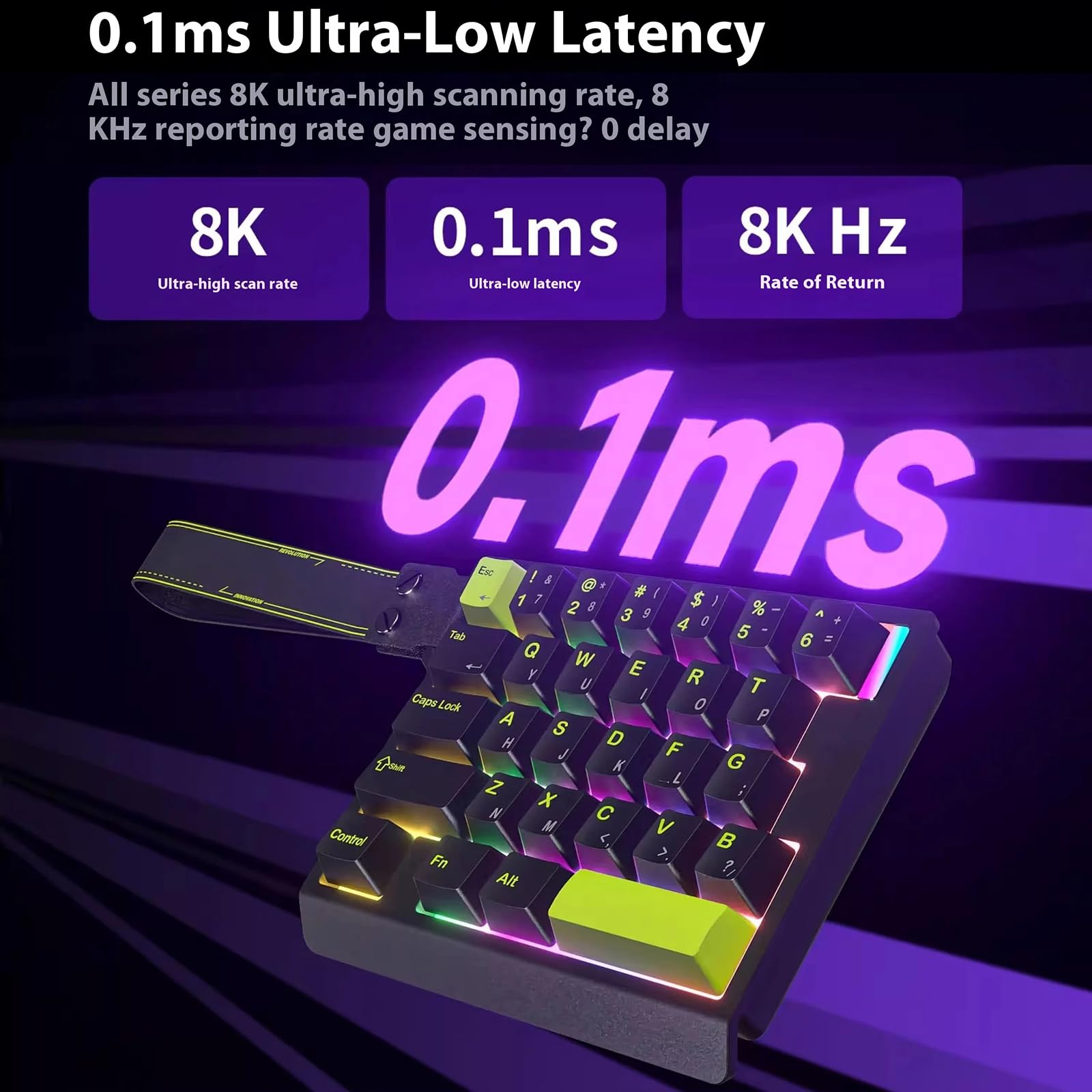 Tastiere meccaniche magnetiche Professionali 8K con RGB, White2 | Tecnologia avanzata degli assi magnetici con base in metallo per giochi e digitazione, antighosting a