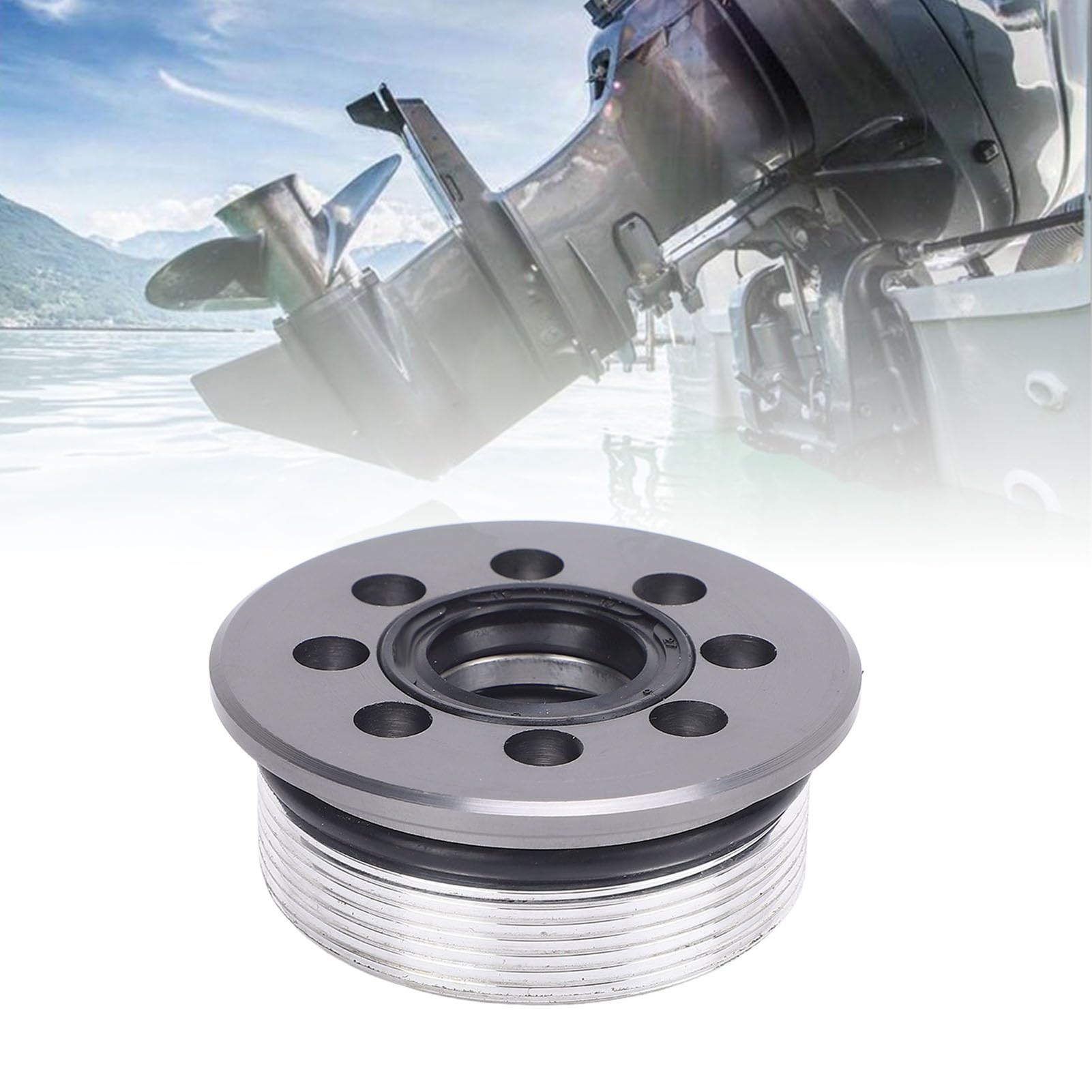 Coperchio di Vite 'estremità Inclinabile, Marina Esternalita 115 a 250 H P 2 4 Ictus, Realizzato in Lega di Alluminio Premium, OE 64E 43811 02 00, 64E 43810, per Assy di
