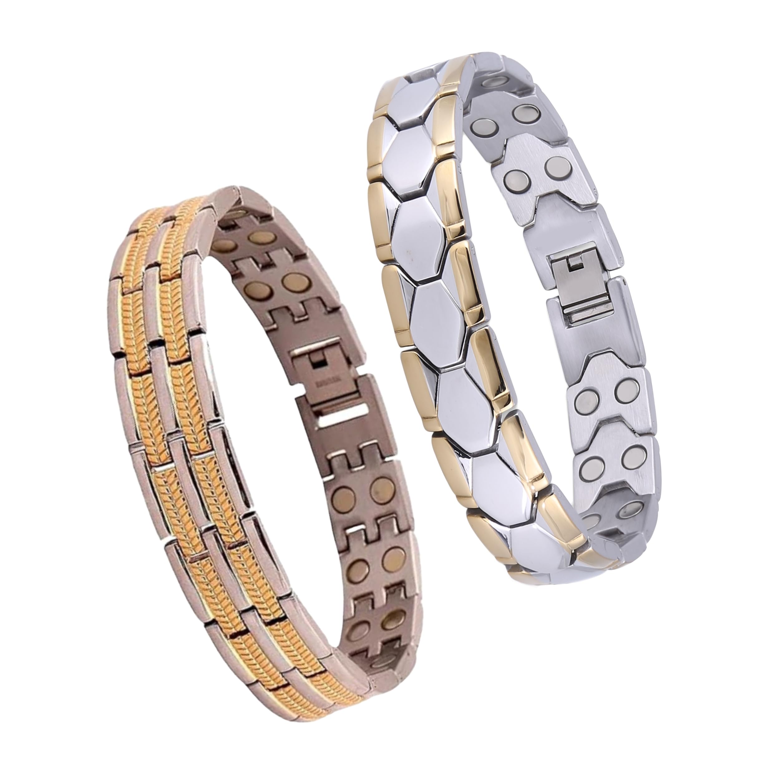 Bracotive® Bio Magnetic Bracelet For Men & Women/Blood Pressure Metal Chain/magnetic field therapy/Energy Maintain/Blood Circulation & Therapy/Pain Relief/Weight Loss/Pack of 2 Pis (B0D9LZDLKG) Amazon Price History, Amazon Price Tracker