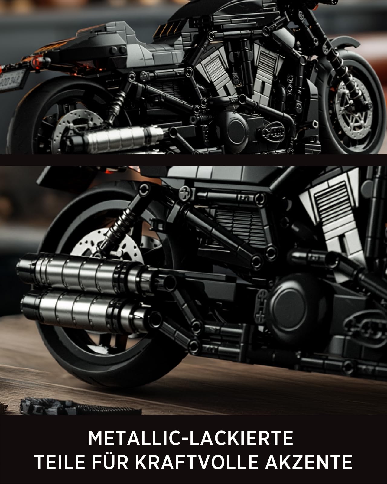 Nifeliz Straßenmotorrad Klemmbausteine für Erwachsene, Klassischer urban Modellbausatz, eine ideale Geschenkidee für Motorrad-Enthusiasten (1,041 Teile, NF10348)
