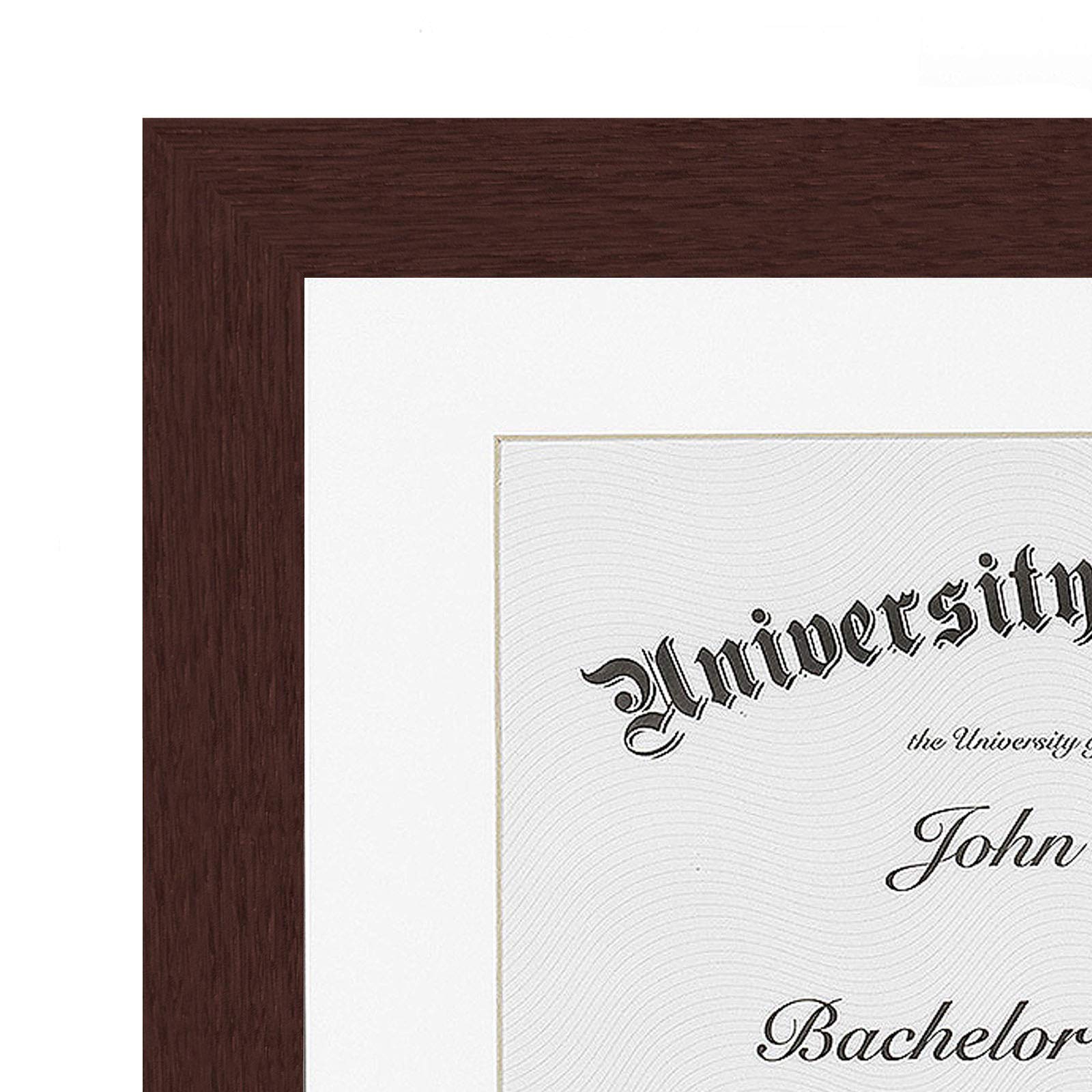 Americanflat 11x14 Diploma Frame with Shatter-Resistant Glass - Use as 8.5x11 Frame with Mat or Display 11x14 Documents Without Mat - Legacy Collection - Certificate Frames for Wall - Mahogany