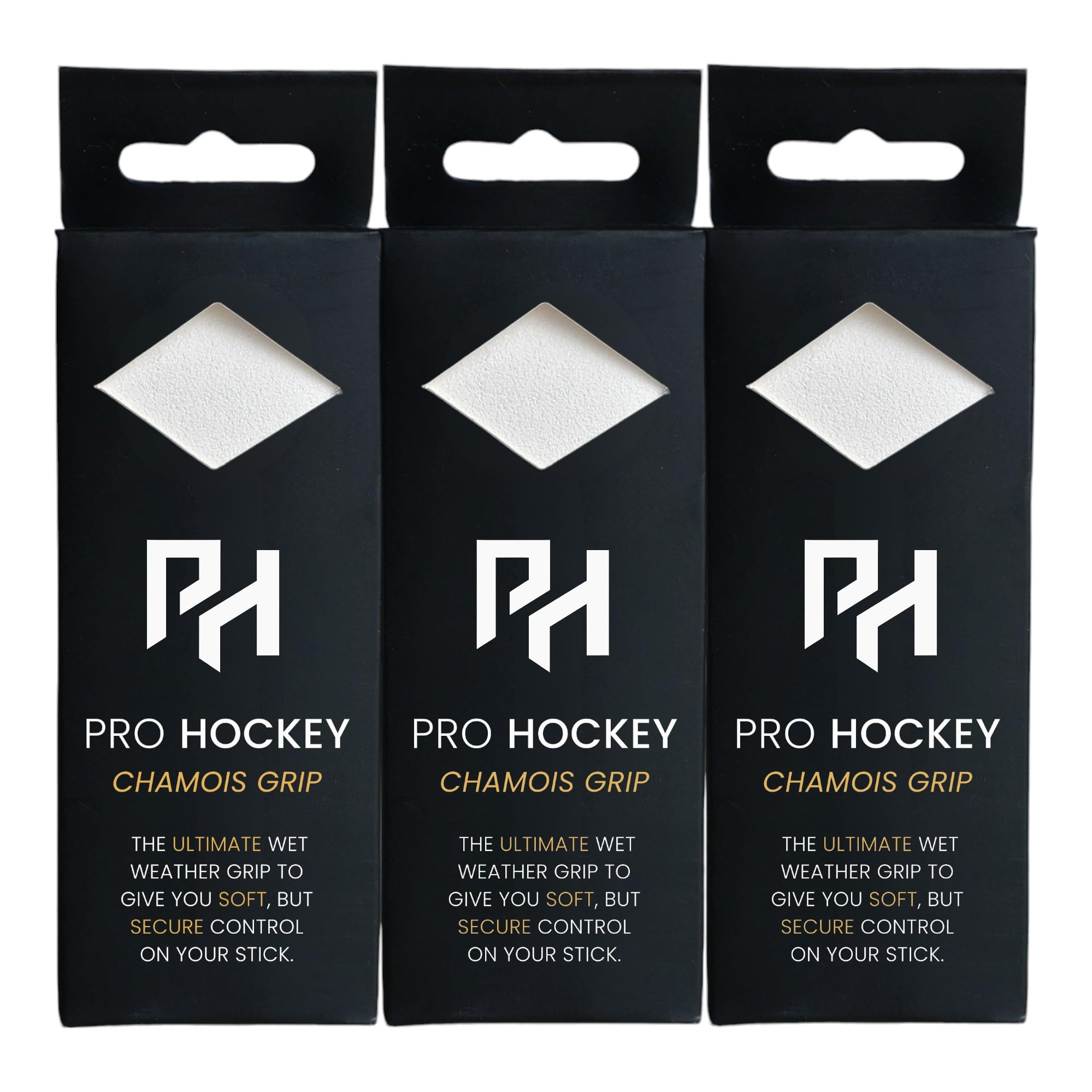 Poignées de hockey sur gazon en chamois Lot de 3 - Blanc 170 cm