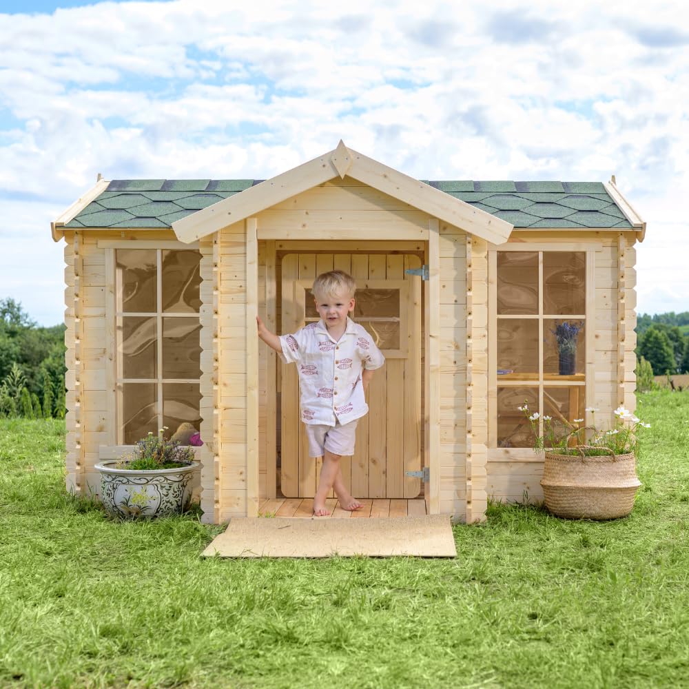 Casetta legno per bambini Timbela M520 L241xL187xA151cm 2,63m2