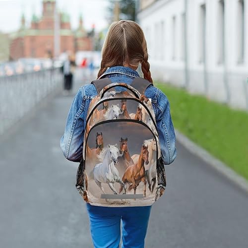 Miniatura 7 de Mochilas de caballo Mochila escolar Caballos Niños Bolsas escolares 3D Animal Print Estudiante Primaria 3rd 4th 5th Grade, B001, Mochila
