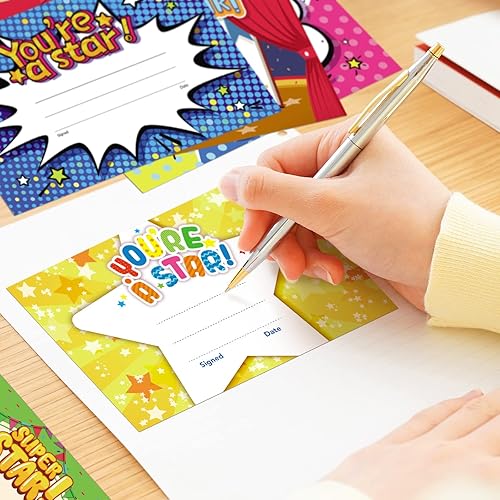 Miniatura 5 de Eaasty 180 piezas de premios de reconocimiento de regreso a la escuela Certificados de Premio para Niños Estudiantes Certificados de Premio