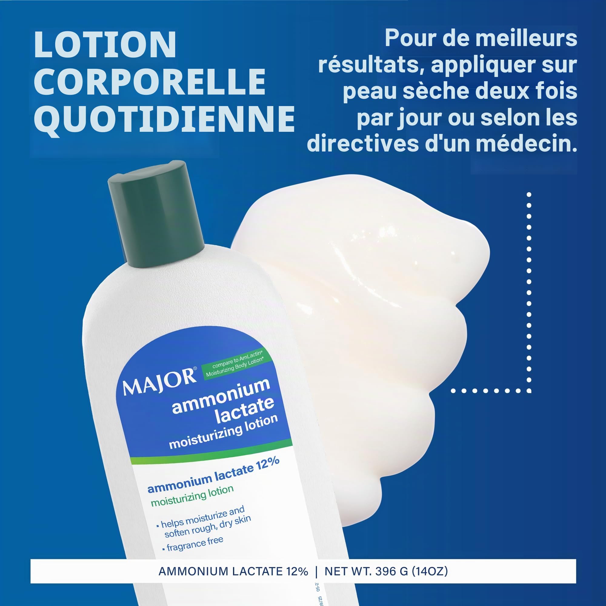 Major Pharmaceuticals Ammonium Lactate Lotion 12% 396 g (14 oz)