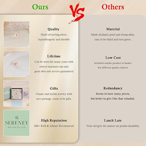 Miniatura 13 de Sereney Regalos de cumpleaños para niñas y mujeres, collar de perlas de plata esterlina como regalo de cumpleaños de 7, 9, 10, 11, 13, 15, 16, 18