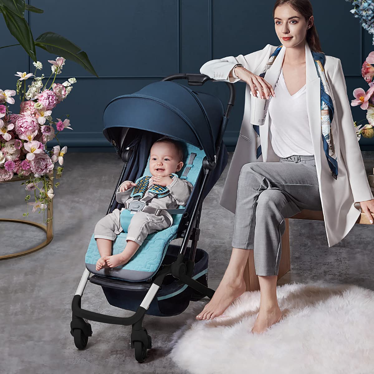 stroller with large basket