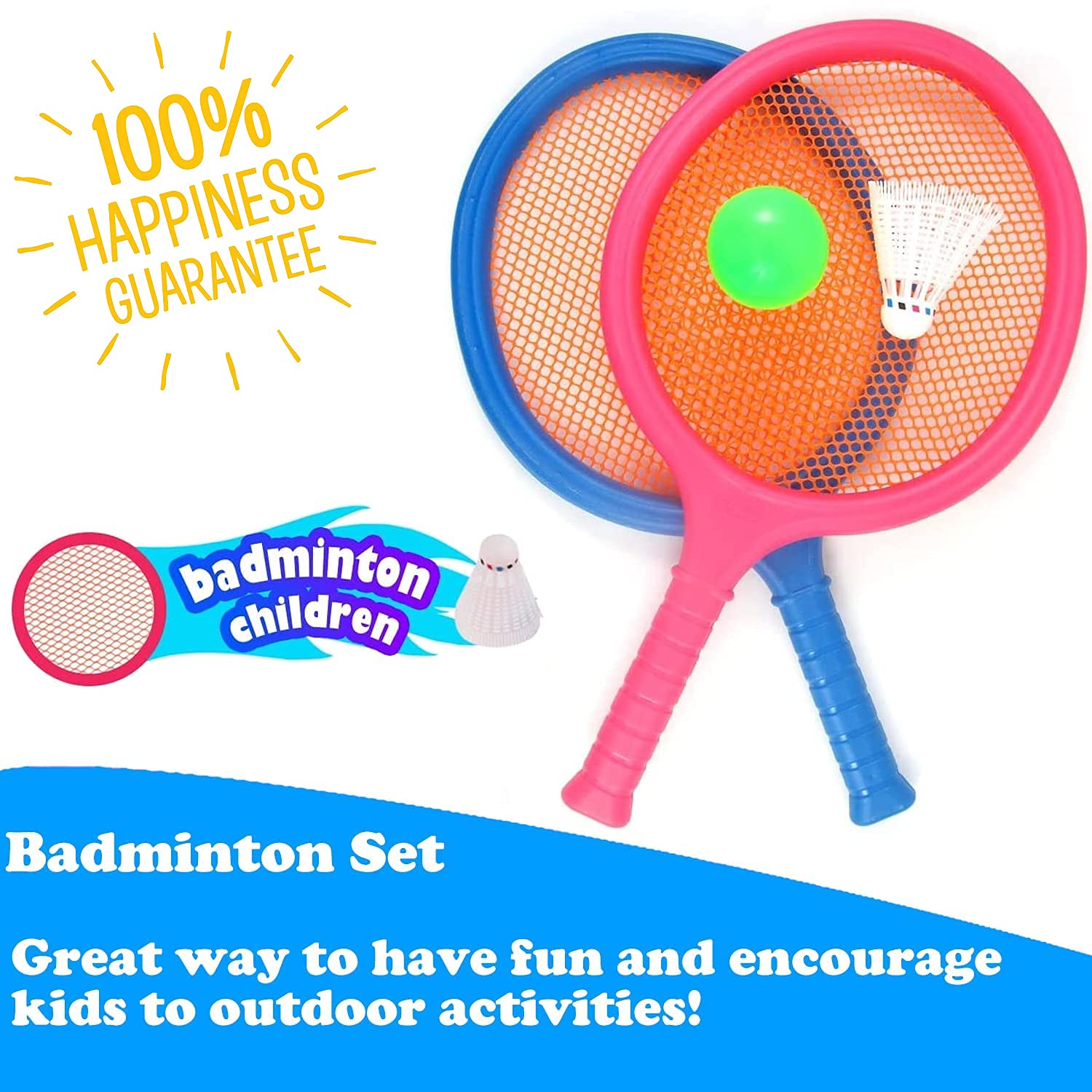 Liberty Imports Badminton Set for Kids with 2 Rackets, Ball and Birdie