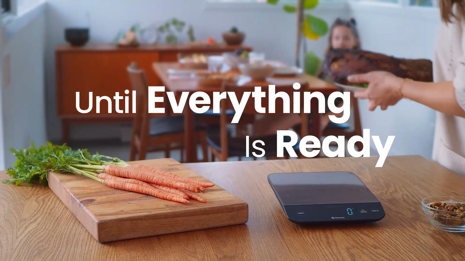 Image of Etekcity Digital Food Kitchen Scale, Grams and Oz for Weight Loss, Baking and Cooking, 0.05oz /1g Precise Graduation,5 Weight Units, IPX6 Waterproof, USB Rechargeable,304 Stainless Steel-Silver, 22lb