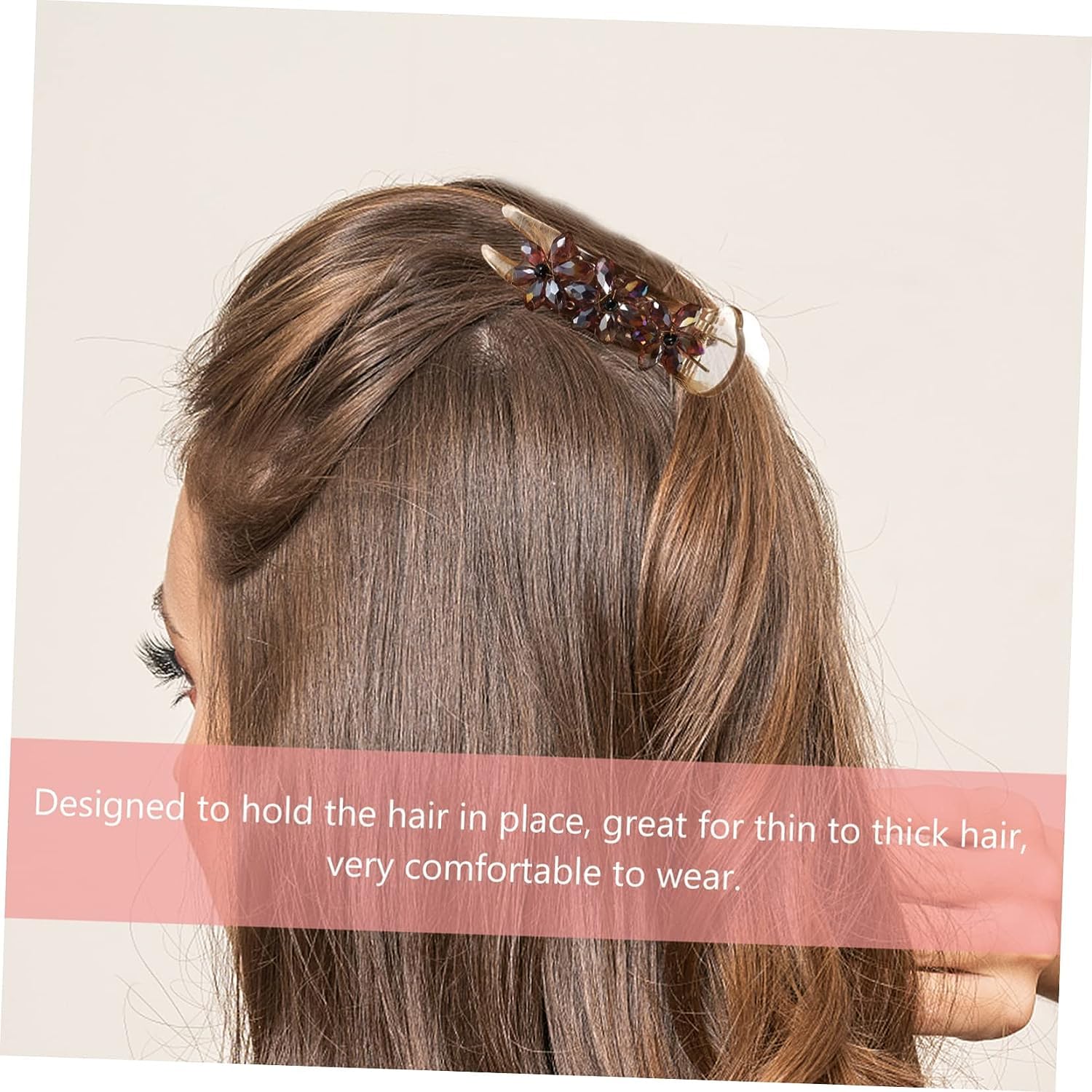 4 Stück Haarspangen für französische Haare, Haarspangen mit Diamant, mittlere Größe, Haarnadel für Damen, Retro-Haarspangen für große Krallen, Haarspangen für mittlere Haare, Fermagl