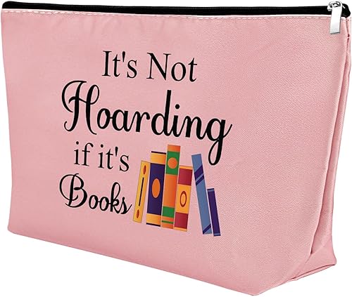Regalos para amantes de los libros, regalos para bibliófilos, bolsa de maquillaje, libro de lectura, club, regalo para mujeres, bolsa de cosméticos,
