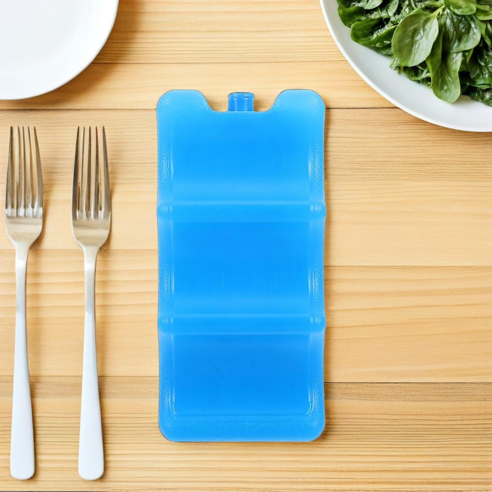 Lurrose Acumulador de Frío Reutilizable Azul para Nevera Portátil 600ml Estructura Sellada y Diseño Delgado Adecuado para Decoracion Verano en Bolsas Térmicas