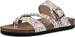 WHITE MOUNTAIN womens Hazy Footbed Sandal Flat Sandal