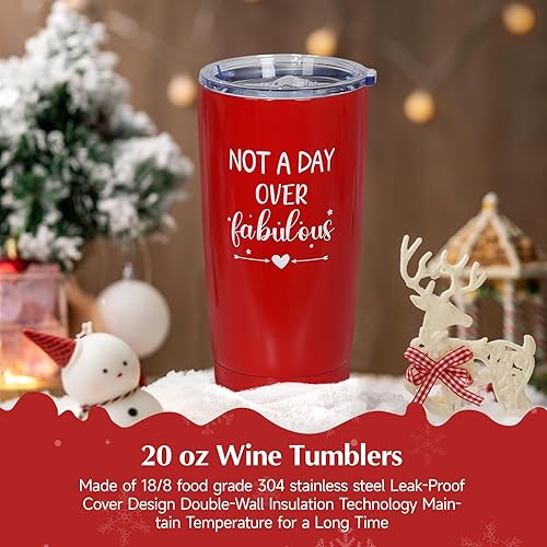 Miniatura 4 de Suhctuptx Regalos de Navidad, 8 cestas de regalo para mujeres, juegos de regalos únicos de Navidad, caja de ideas para regalos de Navidad con vaso