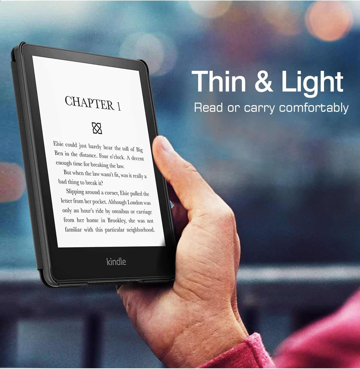 TiMOVO Case Fits 6.8" Kindle Paperwhite (11th Generation-2021) and Kindle Paperwhite Signature Edition,Light Protective Cover Shell for Kindle Paperwhite 6.8 case,Black