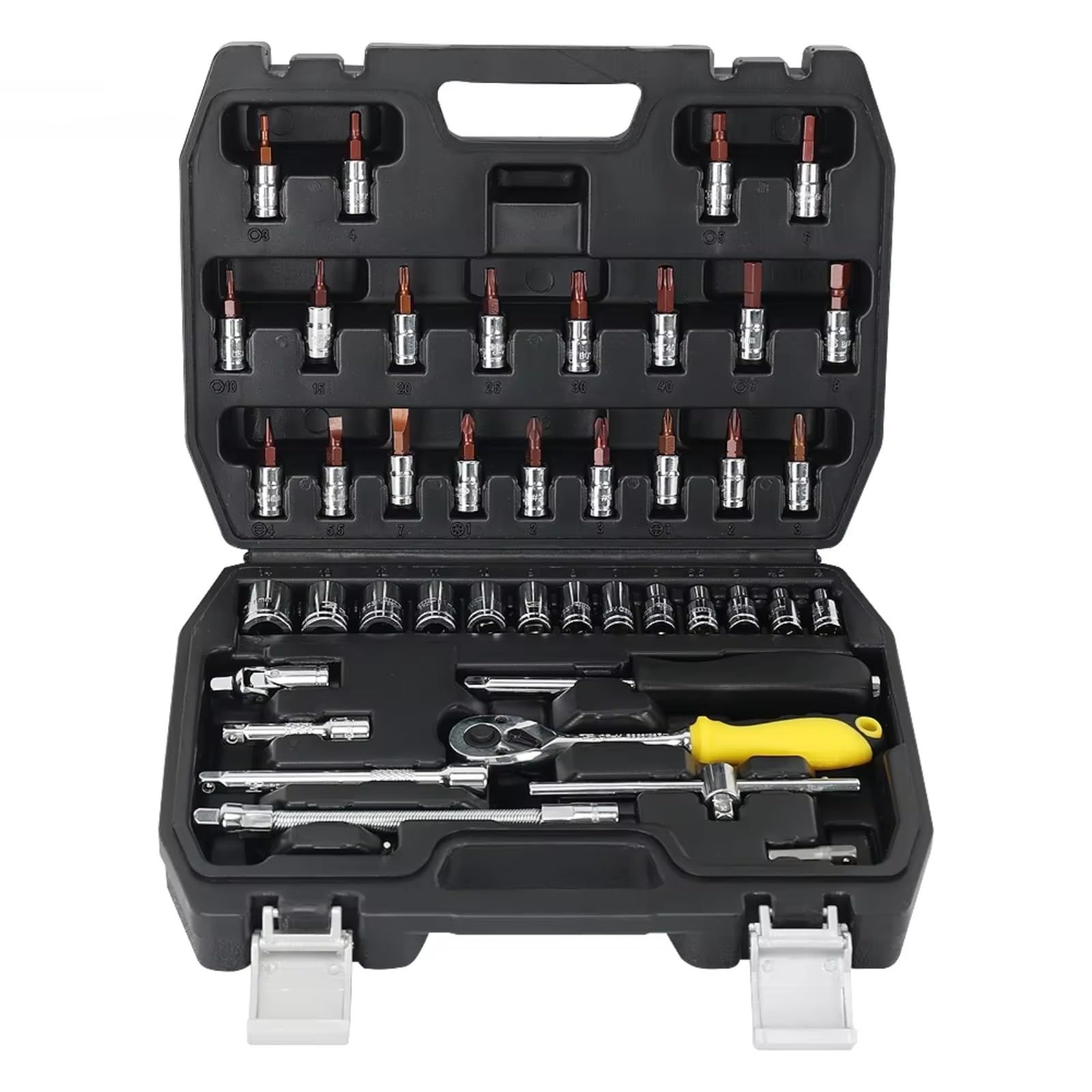 Set attrezzi da officina Set Di Kit Di Strumenti Da 46 Pezzi Kit Completo Di Strumenti Manuali Con Chiave A Bussola E Strumento Di Riparazione Per Auto Con Cacciavite Di Precisione