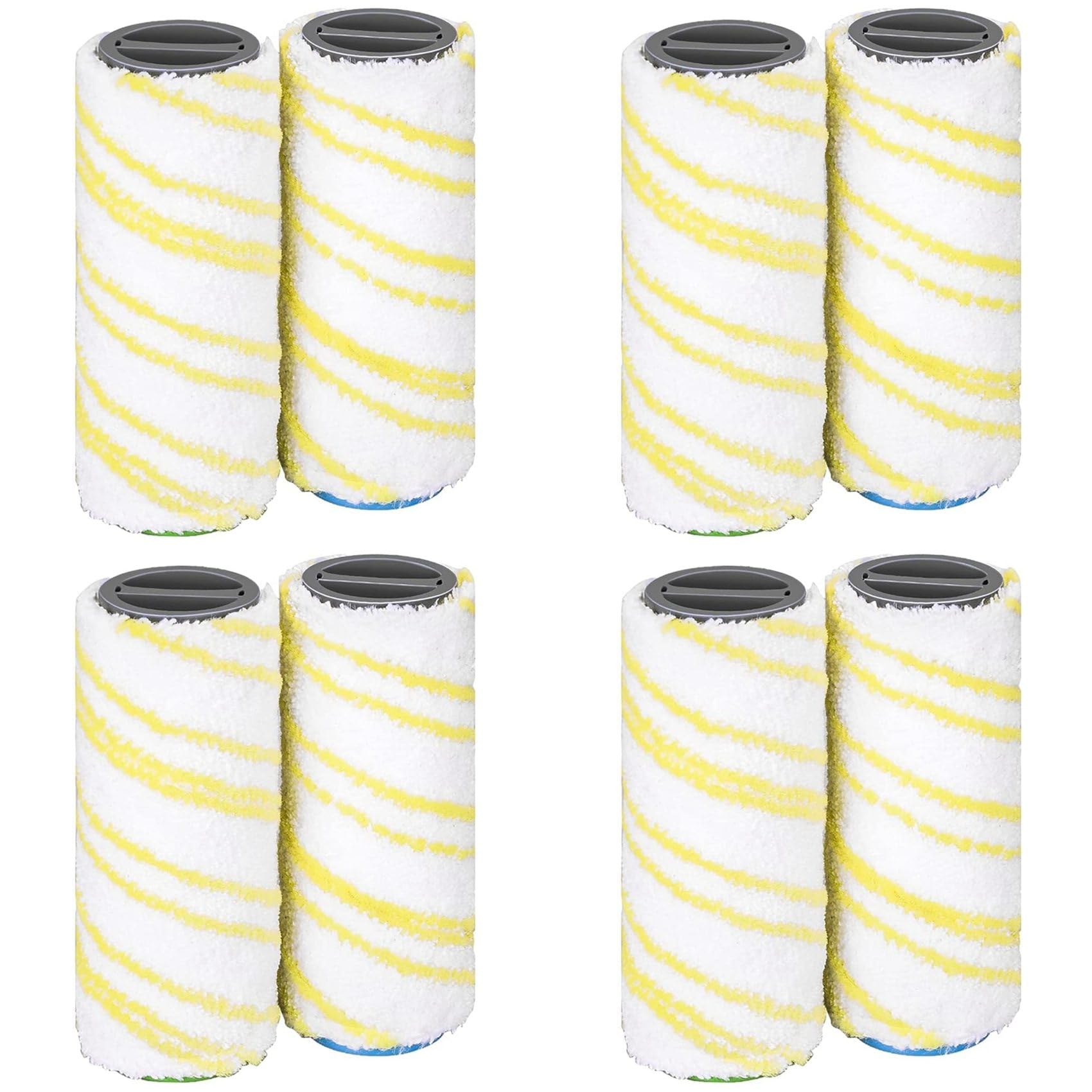 Hndhbfgrt 8 Pieces Set of Rollers for FC5 FC7 FC3 FC3D Electric Floor Cleaner Replacement Rollers 2.055-006.0 Yellow
