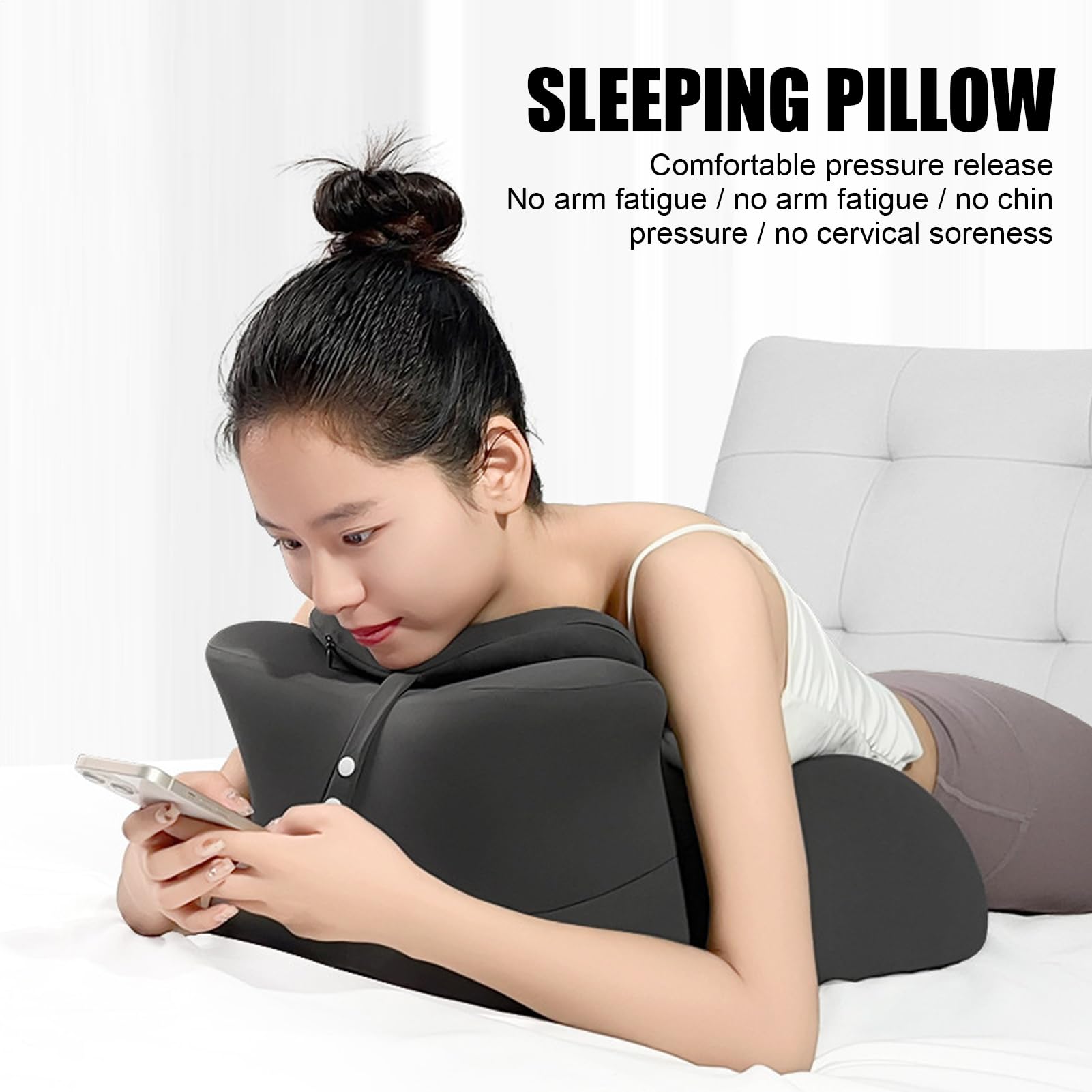 Ergonomic Elevation Cushion, Bedding Supplies for Geriatric Home Care Resting Reading Prone | Soft Foam Reading Wedge Pillow | Back Support Pillow,Bed Pillow Rest for Sitting Up |