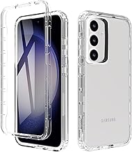 Reevermap for Samsung A17 5G Case Galaxy A17 4G Case Clear Built-in Screen Protector Full Body Protective Shockproof Rugged Bumper Slim Anti-slip Phone Cover for Samsung Galaxy A17, Transparent
