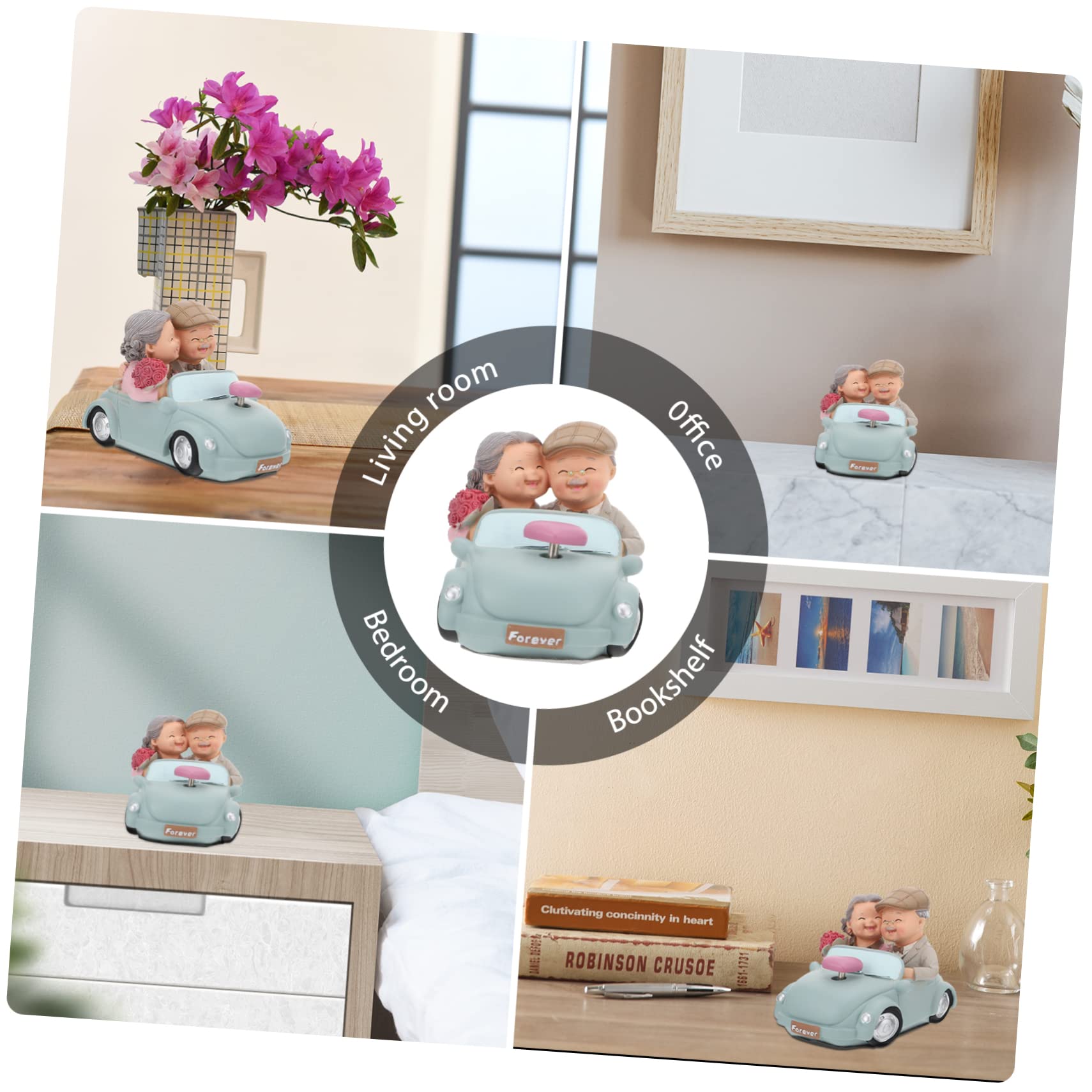 ULTECHNOVO Hochzeit Cake Topper Älteres Figur Kunstharz Ornament Valentinstag Dekoration Geschenk Für Ehemann Ehefrau Zuhause