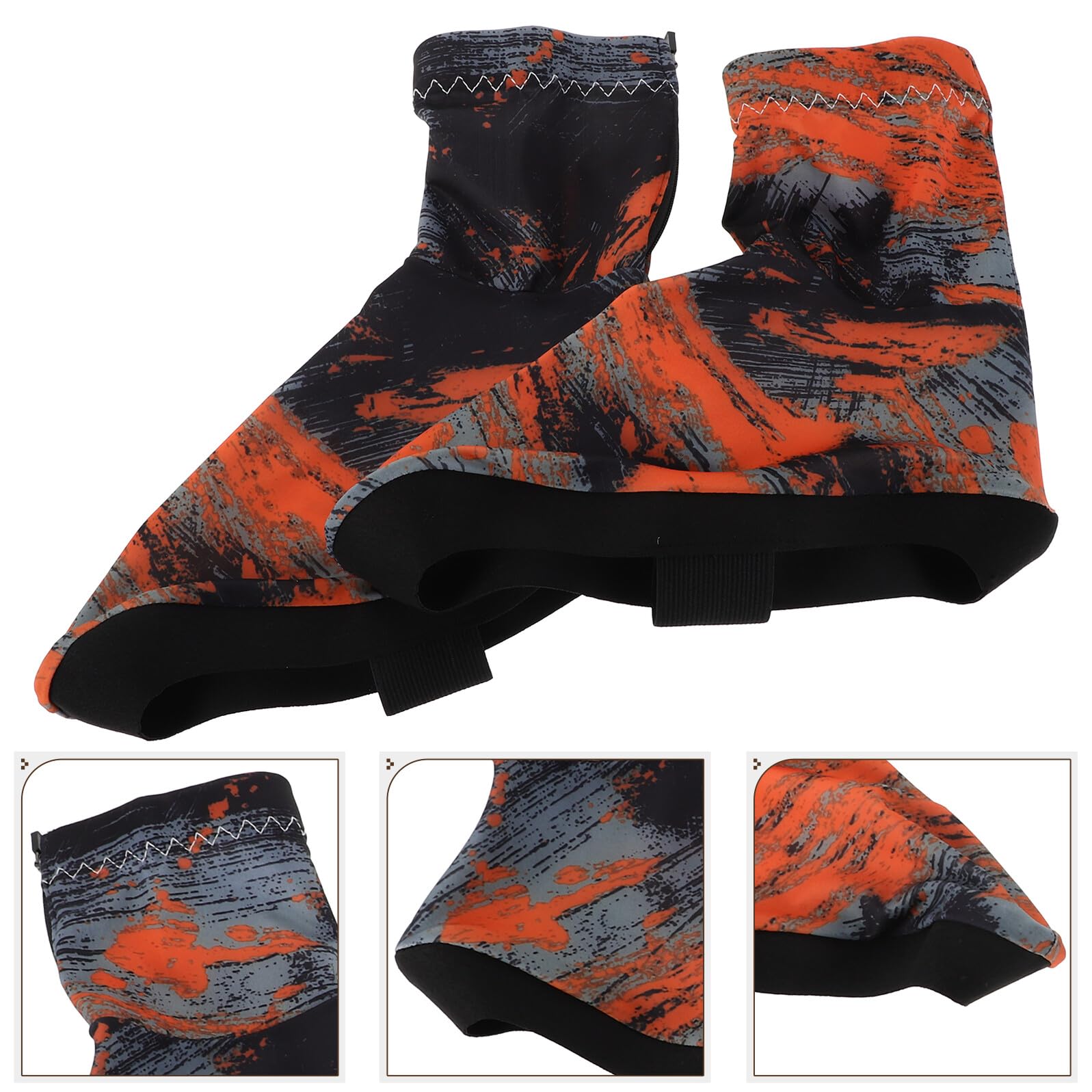 ULTECHNOVO Guêtres de Randonnée Légères et Respirantes Orange L, Couvre-Chaussures Imperméable Anti-Sable Unisexes, Protection Extérieure pour Marche, Trekking Désert et Cyclisme