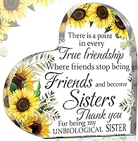 Vista 14 de Spiareal Regalos de amigos para mujeres, amistad, mejor amiga, Día de Galentine, placa de regalo de cumpleaños para hermana de flores, regalo