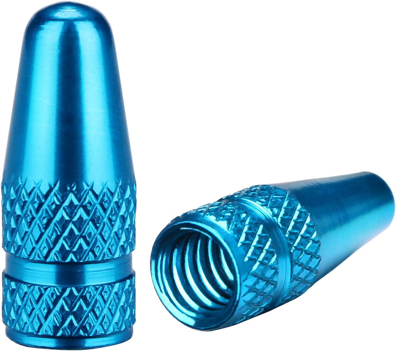 Bike Presta Valve Caps Blue Aluminum Anodized Colorful Bike