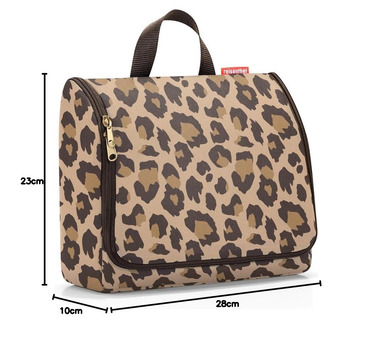 reisenthel toiletbag XL Leo Macchiato - praktischer Kulturbeutel mit Haken, wasserabweisendes Material