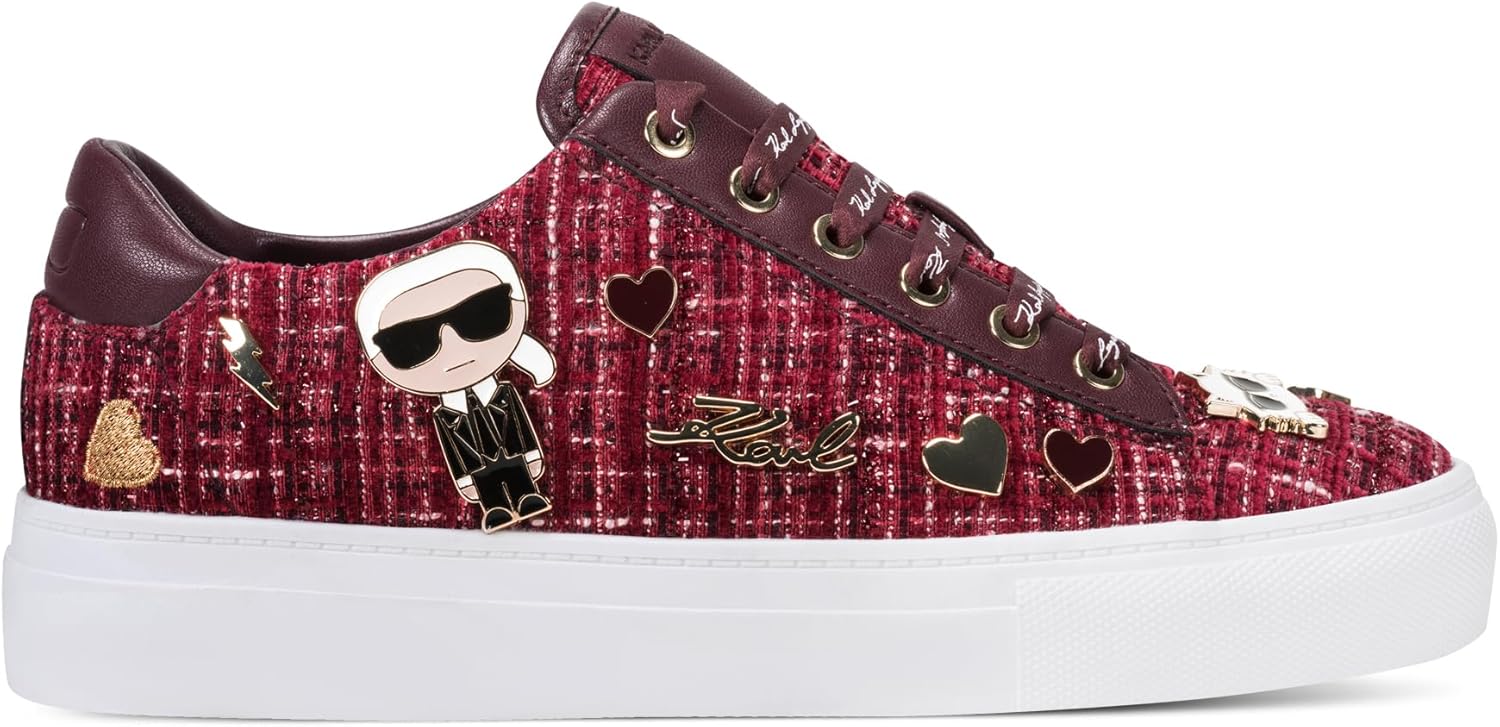 Karl Lagerfeld Womens Cate Sayings Everyday Lace Up Sneaker - Image 5