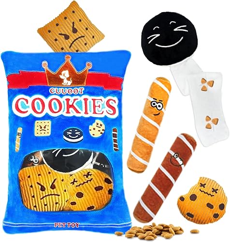 Miniatura 8 de Juguetes para perros dispensadores de golosinas, juguetes interactivos arrugados para perros, rompecabezas de enriquecimiento para perros medianos y