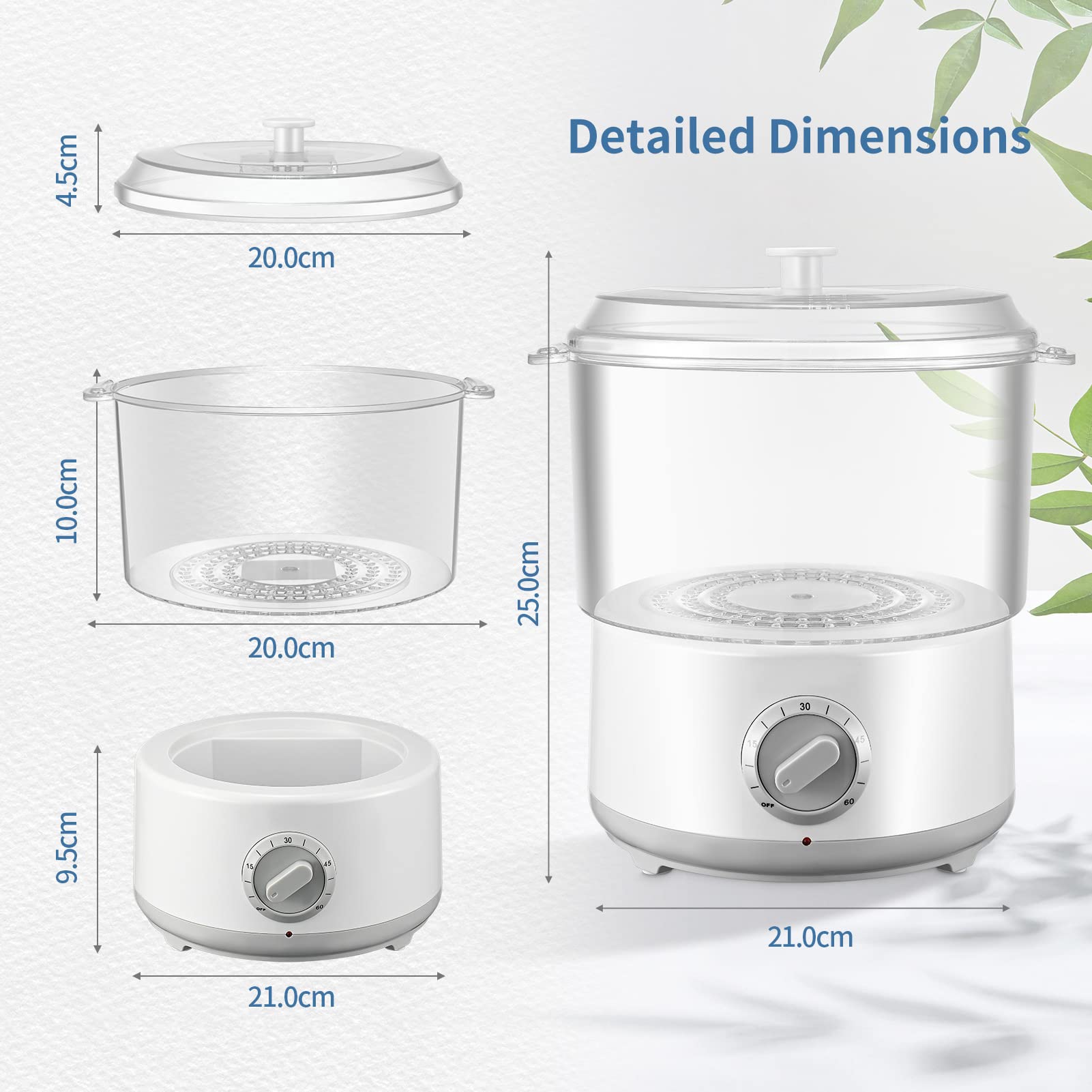 Asciugamano a Vapore Sterilizzatore Elettrico di Asciugamano, Scaldasalviette a Vapore per Cura Personale 200°C in 5min Strumento Idratante per SPA, Borsa per Aromaterapia e Pietre per Massaggi-Bianco