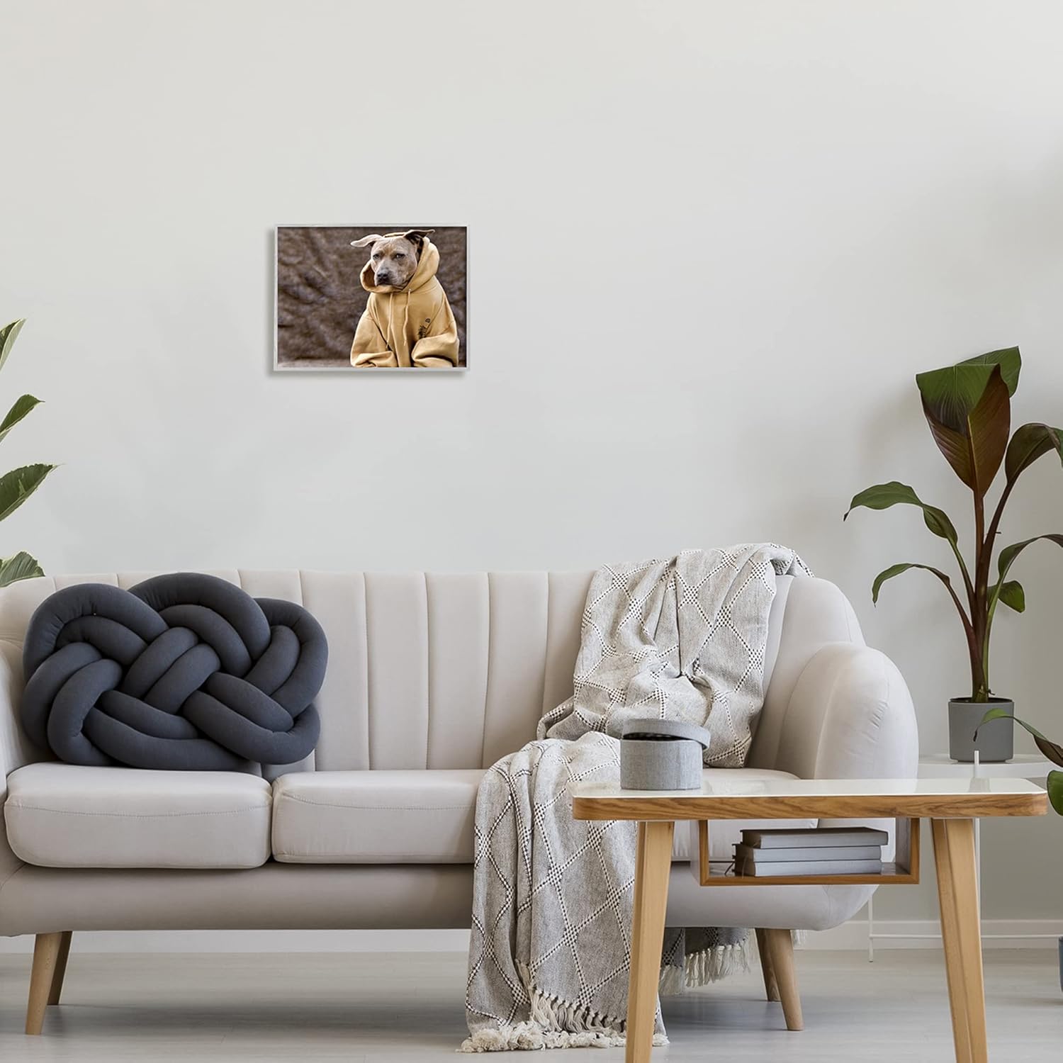 Stupell Industries Beautiful Dog Wearing Cozy Yellow Hoodie Photography, Design by Michael Brian