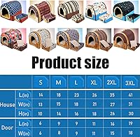 Vista 6 de Cama para Perros, 2 Maneras de Usar, Casa para Mascotas de Interior con Alfombrilla Esponjosa, Funda Extraíble y Lavable, Casa a Prueba