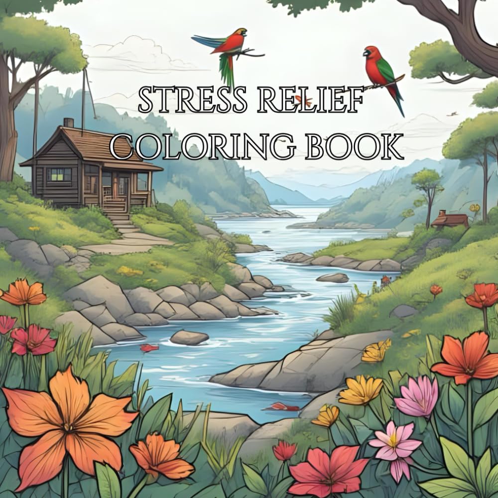 STRESS RELIEF COLORING BOOK: Relax AND unwind