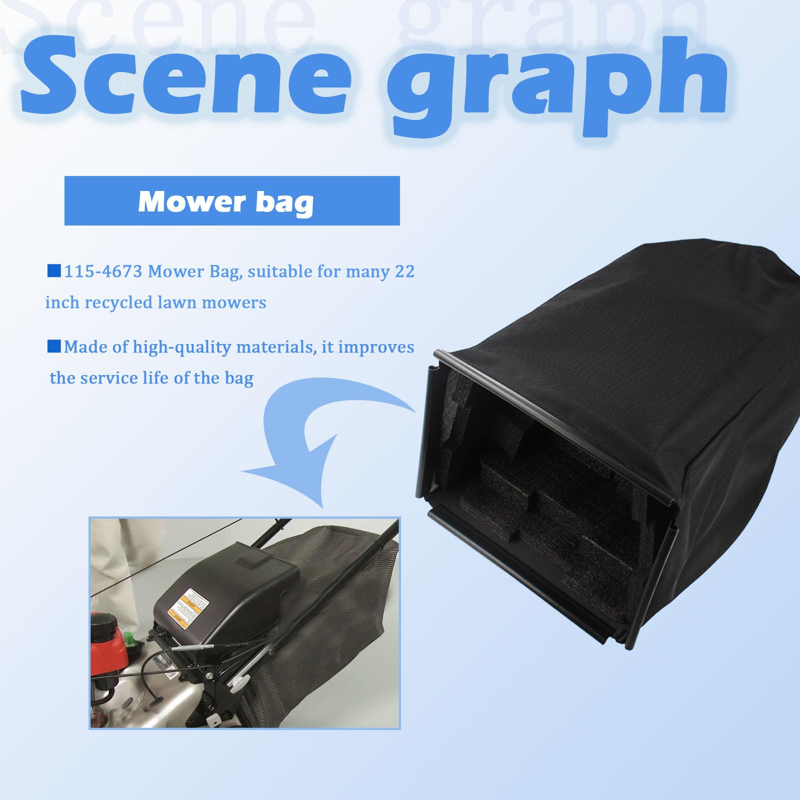 Toro Recycler 22 Bag 115-4673 Grass Bag Assembly, Compatible With