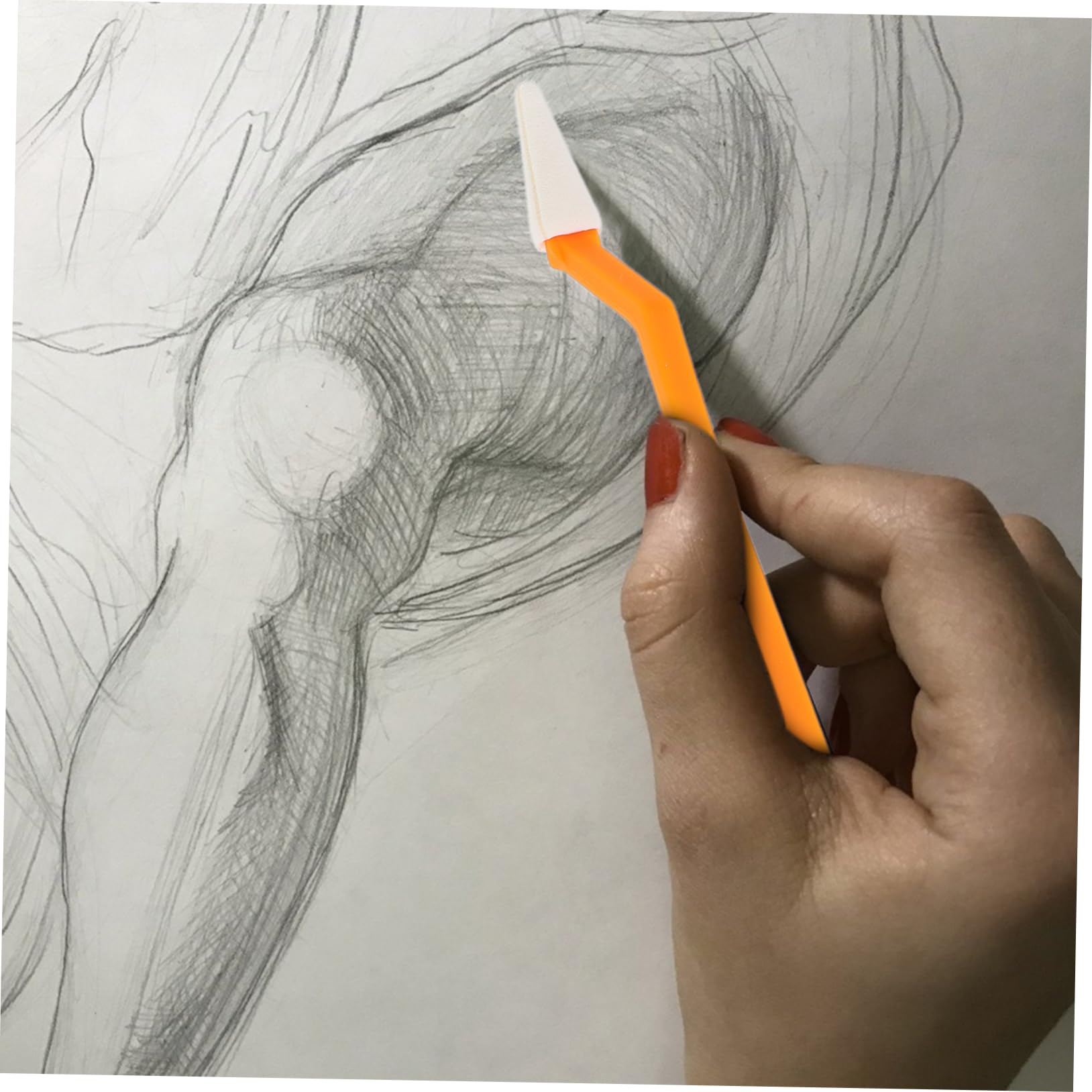 DOITOOL 1 Set Sketch Smudge Erase Tool Portable Sponge Wiper Blending Correction Tool for Artists Easy to Use with Charcoals Graphite Pastels and Colored Pencils